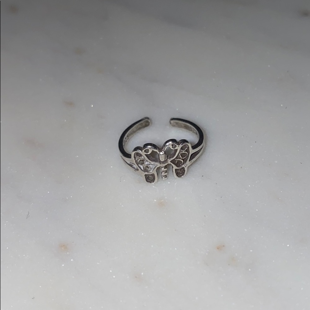 .925 sterling silver butterfly toe ring
